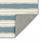 Coastal Stripe Area Rug — Machine Washable, Blue & White Striped