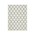 Dusty Blue Moroccan Area Rug — Machine Washable, Moroccan Quatrefoil