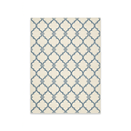 Dusty Blue Moroccan Area Rug — Machine Washable, Moroccan Quatrefoil