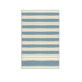 Coastal Stripe Area Rug — Machine Washable, Blue & White Striped