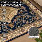 Persian Blue Medallion - Anti-Slip Comfort Detail